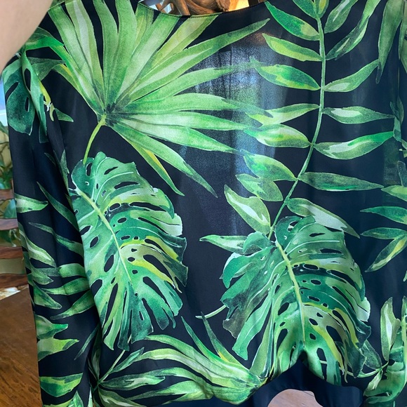 Caroline Constas Daria Bodysuit size L multi color black/green. New/Never worn - Picture 5 of 7